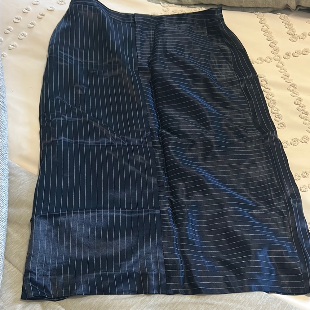 Banana Republic Elegant Navy Pinstripe Pencil Skirt